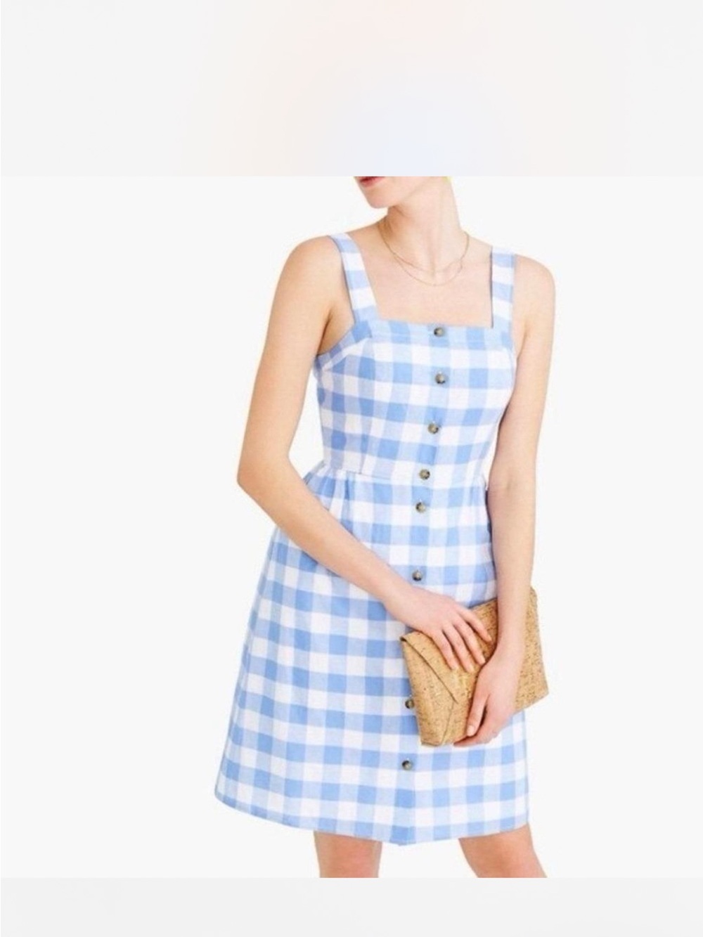 J. Crew Blue and White Gingham Sundress - Picture 7 of 8